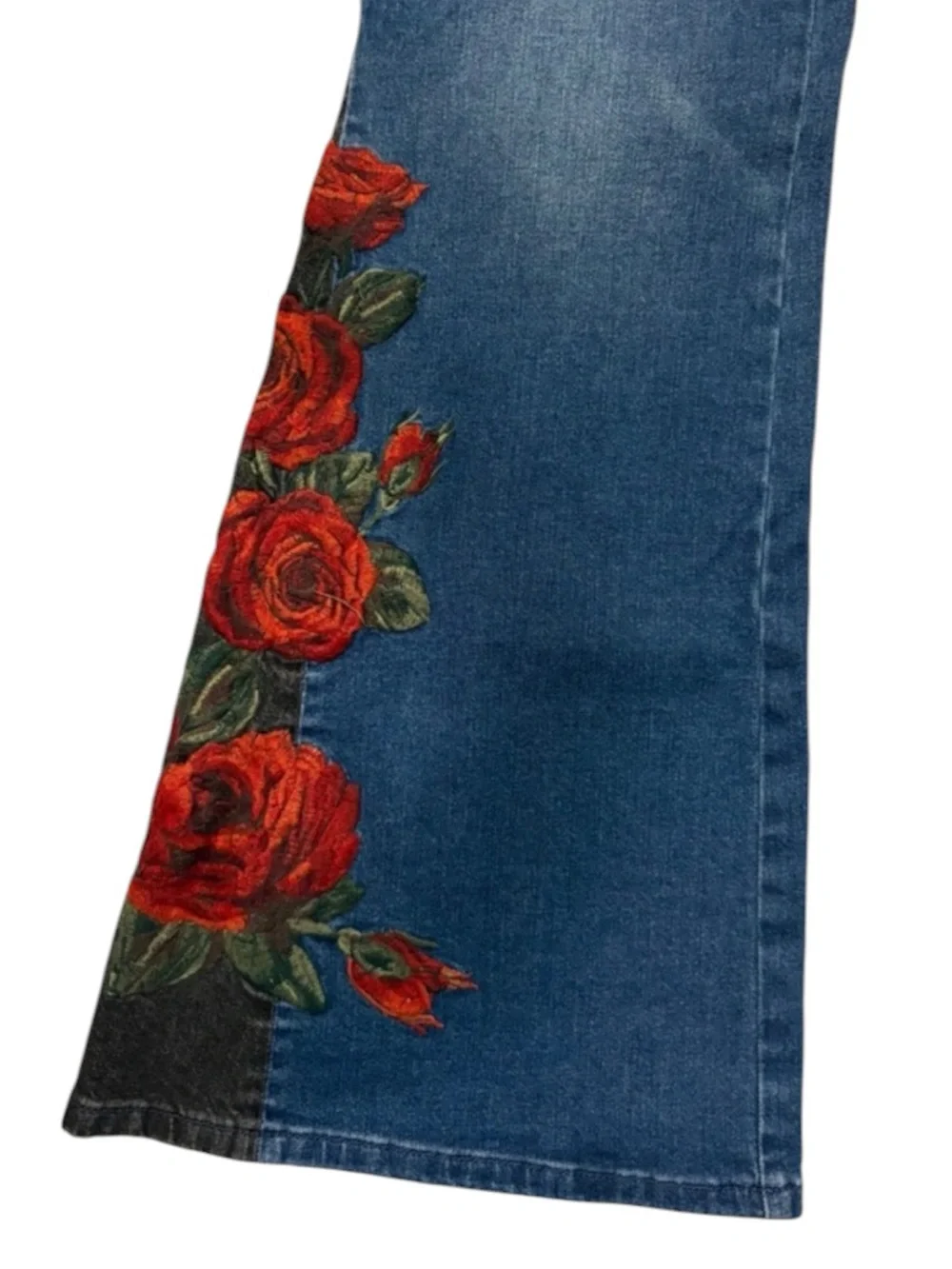 DRIFTWOOD Farrah Embroidered Rose Flare Jeans Women’s Size 29 - Picture 4 of 7